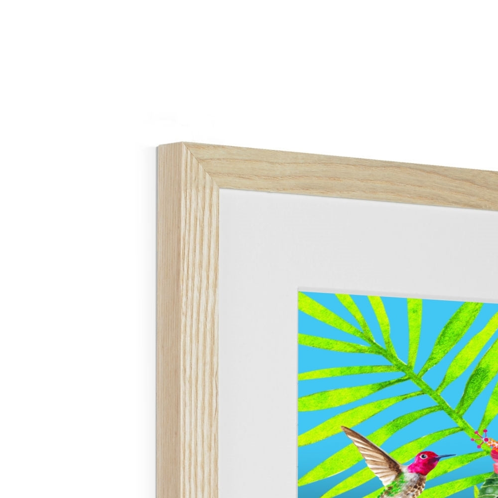 Tropical Dreams Floral Bird Art Framed & Mounted Print