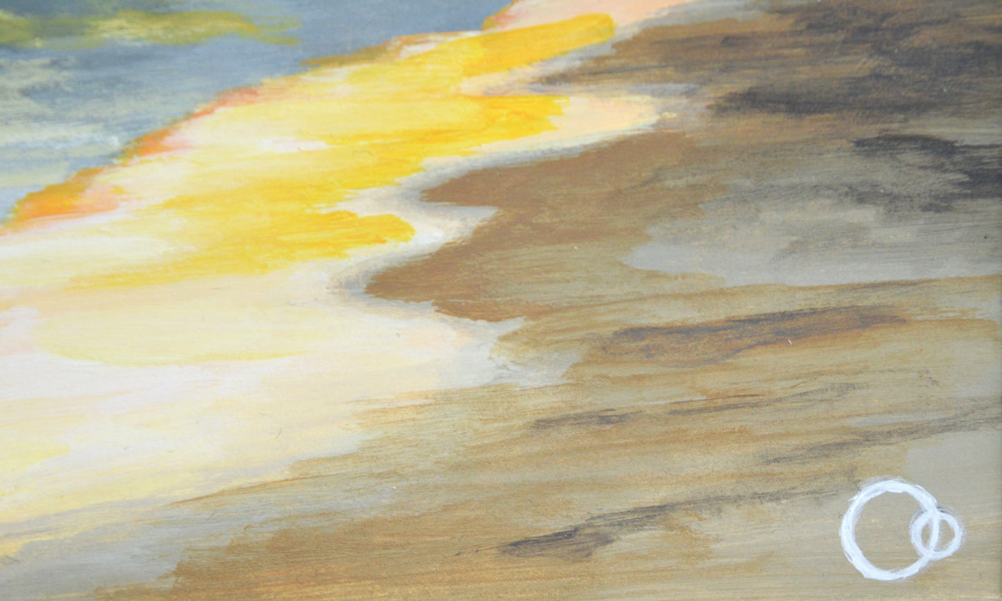 Golden Sunset Original Acrylic Painting