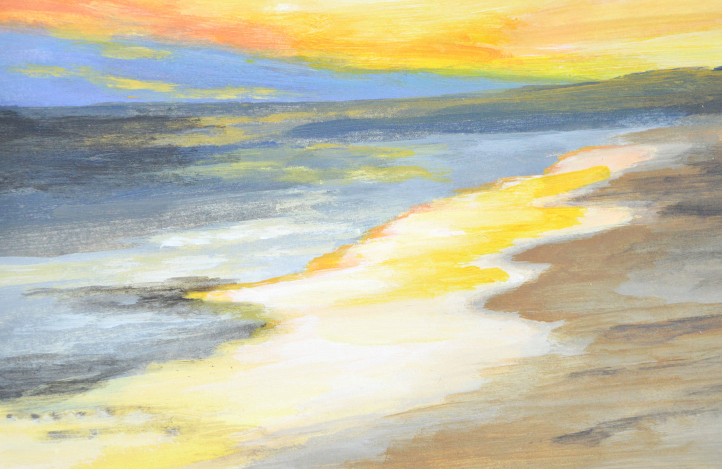 Golden Sunset Original Acrylic Painting
