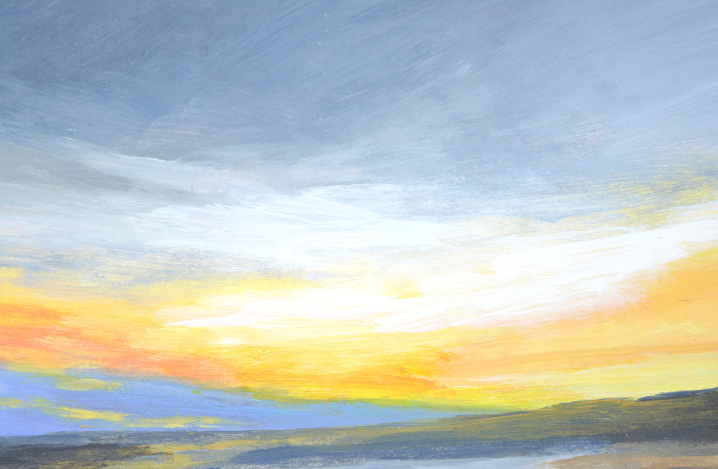 Golden Sunset Original Acrylic Painting