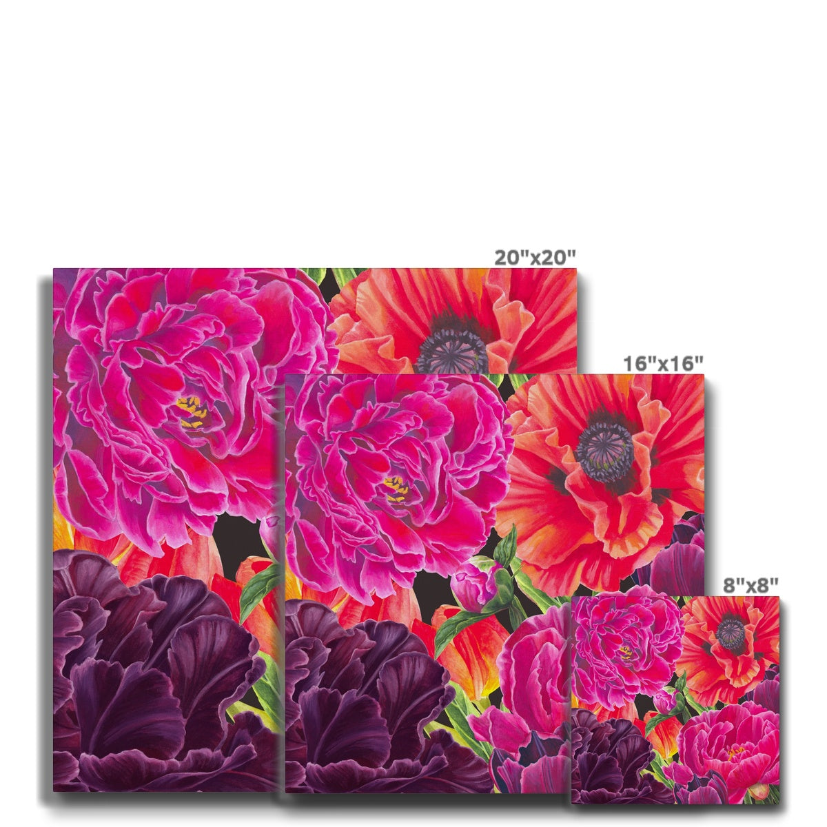 Springtime Passion Bold Floral Eco Canvas Print