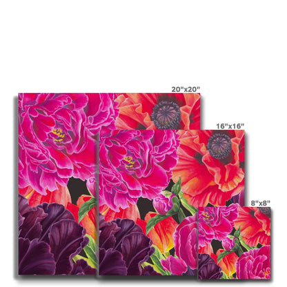 Springtime Passion Bold Floral Eco Canvas Print