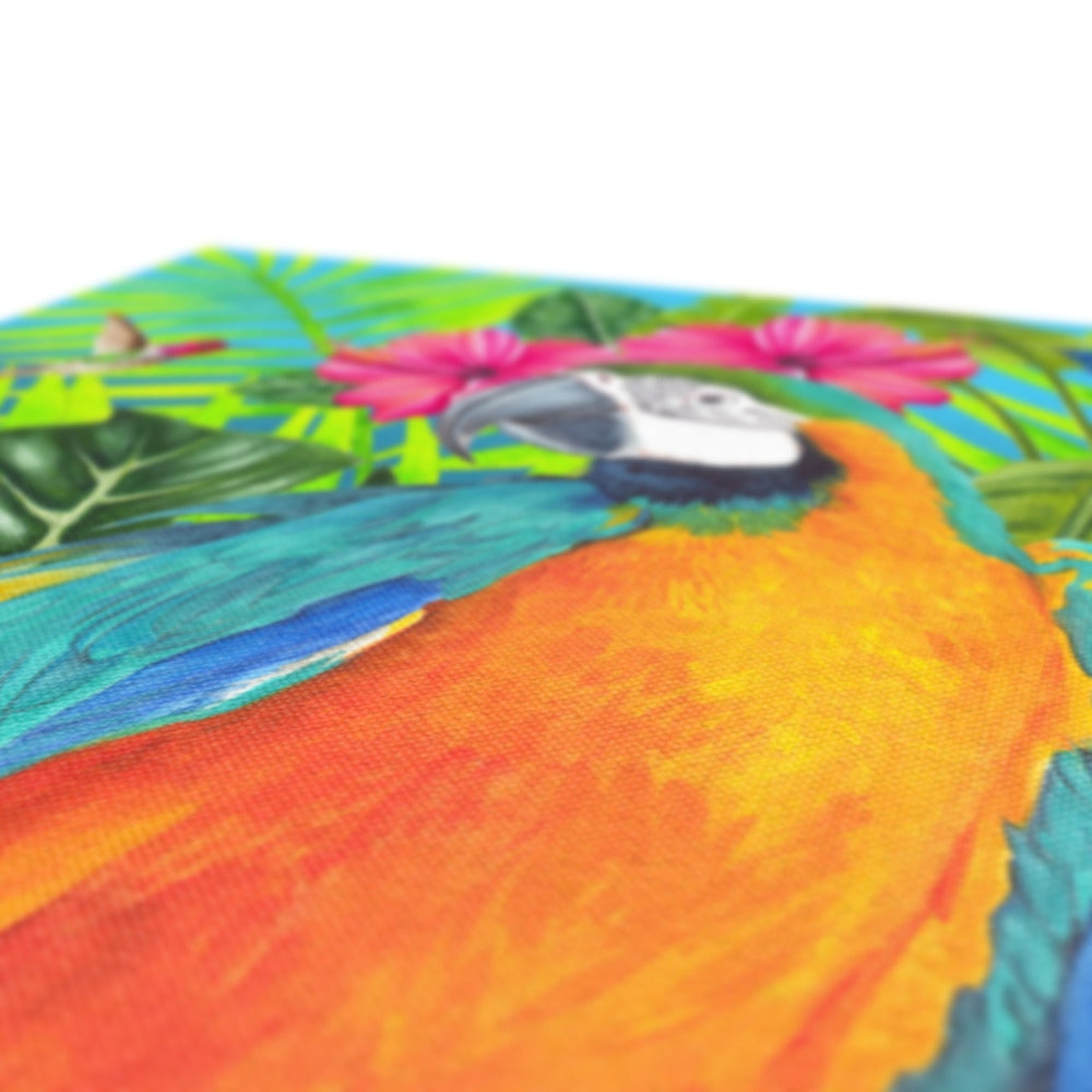 Tropical Dreams Floral Bird Art Canvas Print