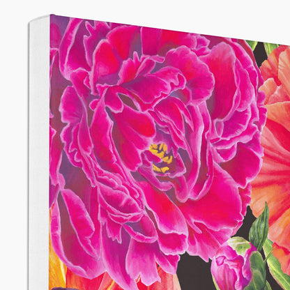 Springtime Passion Bold Floral Eco Canvas Print