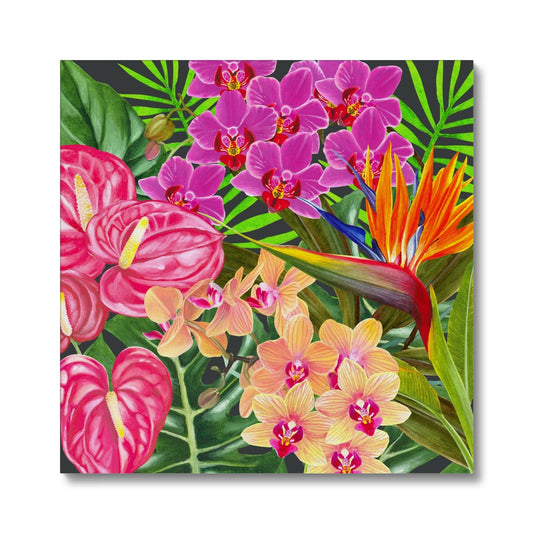 Tropical Florals Fine Art Canvas Print