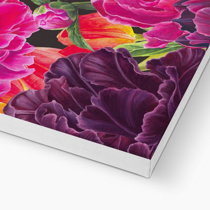 Springtime Passion Bold Floral Eco Canvas Print