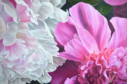 Fleeting Moment Original Oil on Canvas Peonies Painting