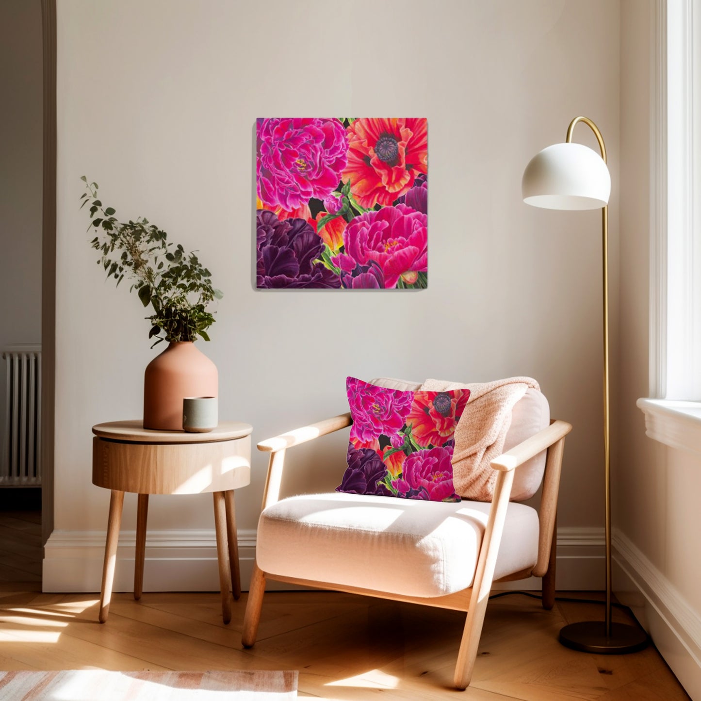 Springtime Passion Bold Floral Eco Canvas Print