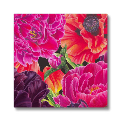 Springtime Passion Bold Floral Eco Canvas Print