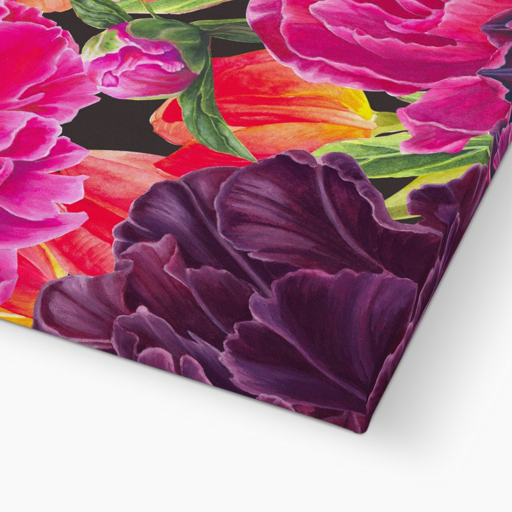 Springtime Passion Bold Floral Eco Canvas Print