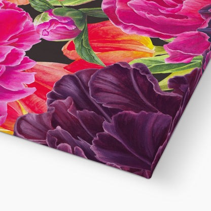 Springtime Passion Bold Floral Eco Canvas Print