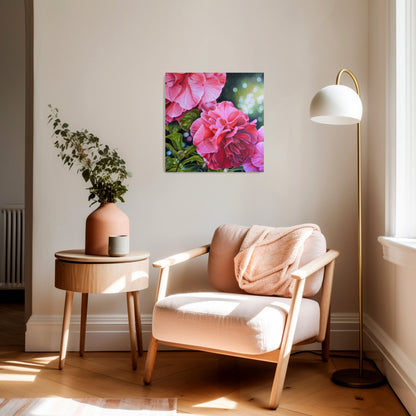 Anticipation Camellia Floral Oil Painting