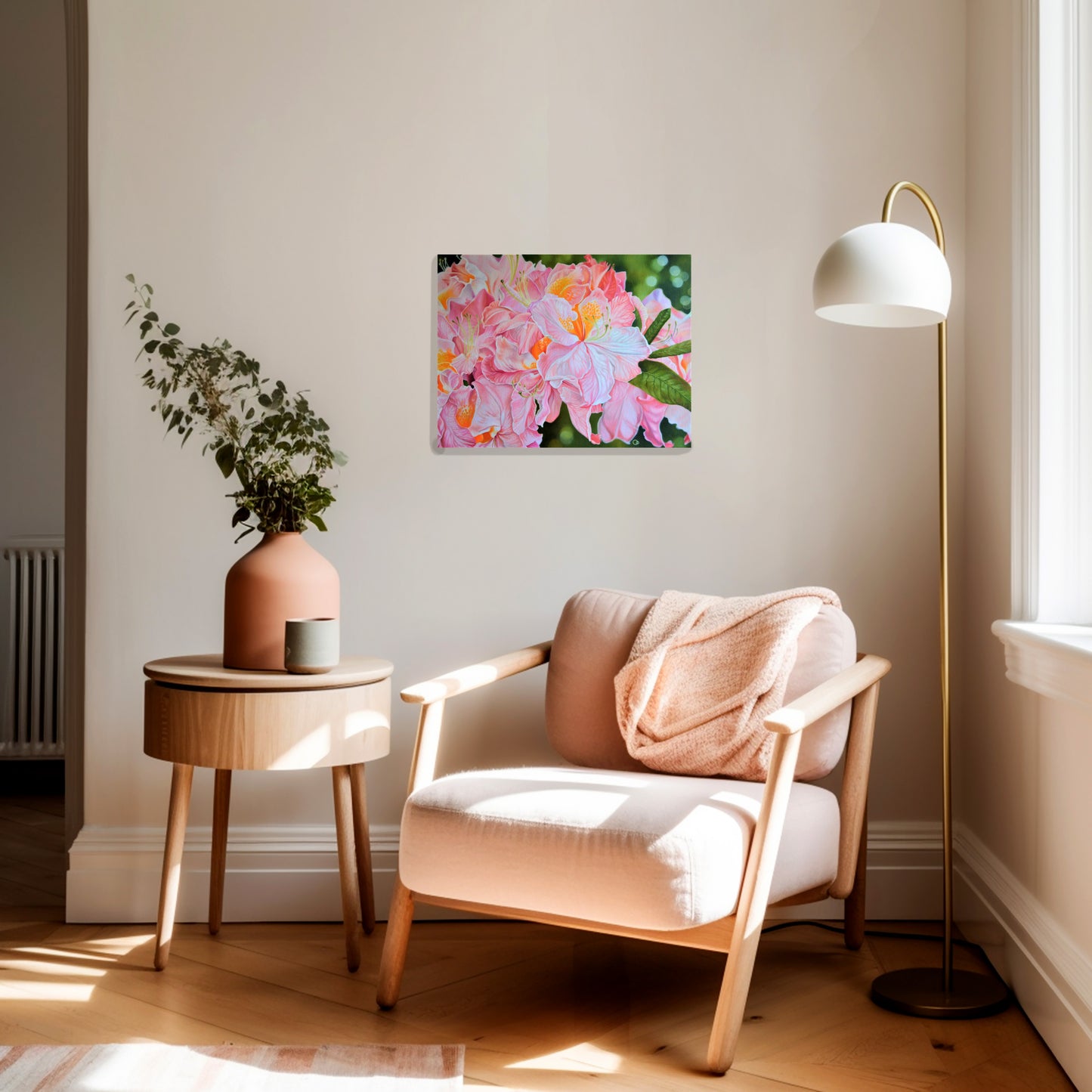 Rhododendrons Original Oil on Canvas Floral Art Painting