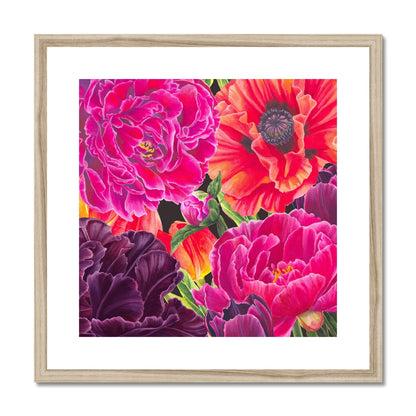 Springtime Passion Bold Floral Fine Art Framed & Mounted Print
